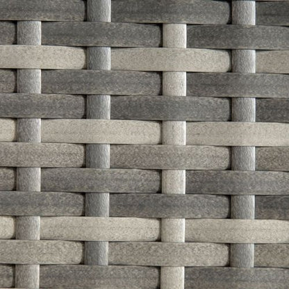 PE Rattan Outdoor Coffee Table, Rattan Side Table for Patio, Garden, Mixed Grey