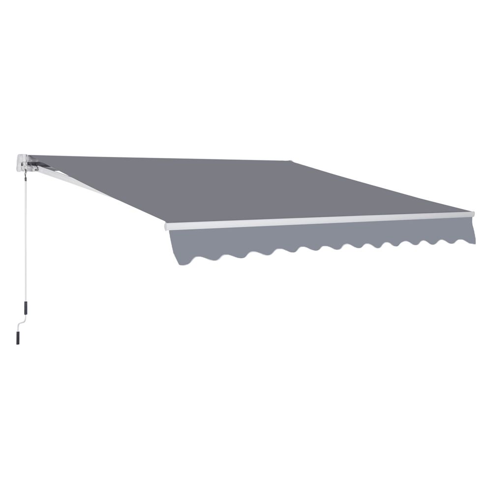 Premium Manual Retractable Awning, 4m x 3m, Easy Installation, UV Block, Water-resistant