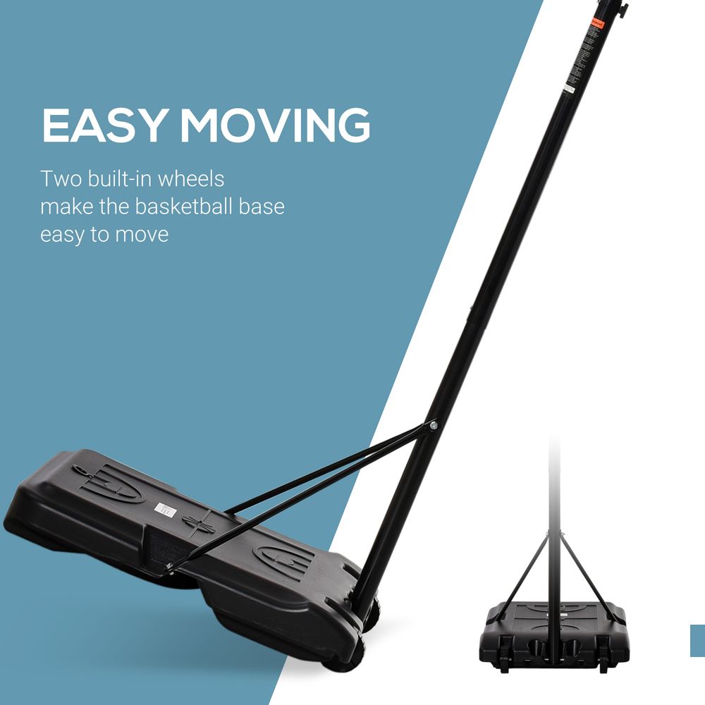 Pro-Grade Adjustable Basketball Stand | Sturdy Steel Frame | 175cm-215cm Height | HOMCOM