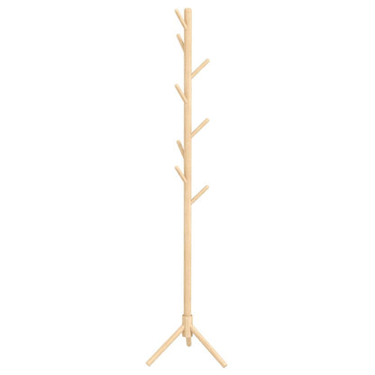 HOMCOM Coat Rack Bamboo Coat Stand with 8 Hooks for Handbags, Natural