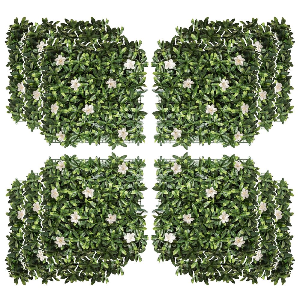 Premium Artificial Boxwood Panel | Realistic Faux Greenery for Garden, Balcony, and More | UV Resistant | 12PCS
