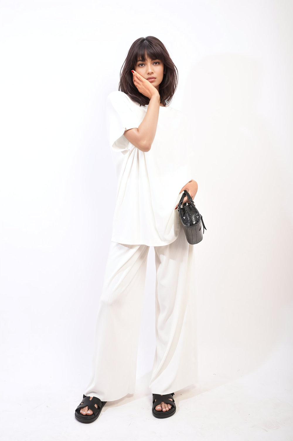 Oversized Top and Wide Leg Trouser Co-ord Set