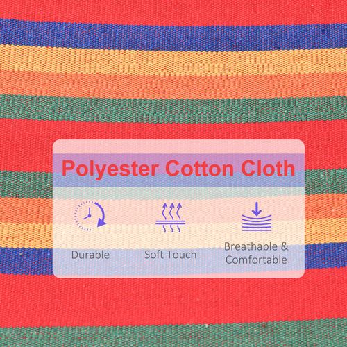 Cotton Hammock Soft Portable Swing Sleeping & Headrest & Side Pocket Chair