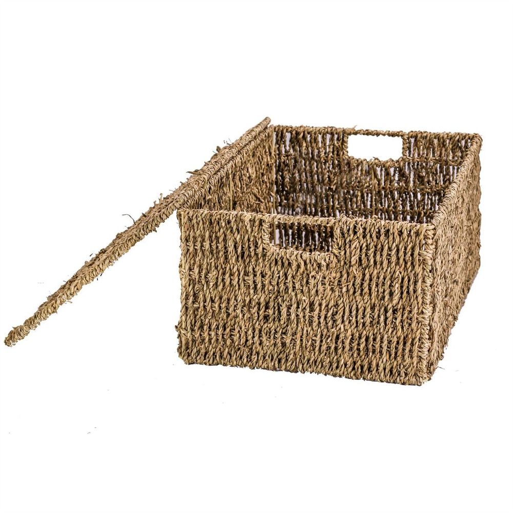 Seagrass Storage Basket with Lid | M&W