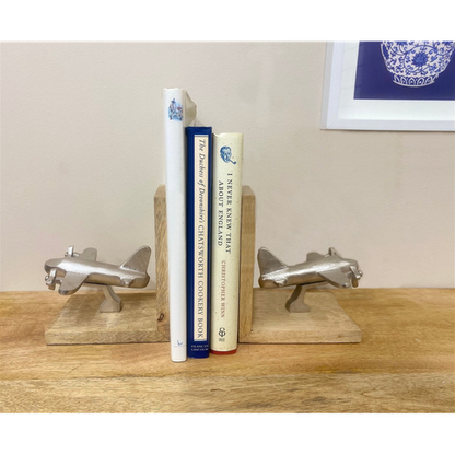 Set of Two Aeroplane Bookends