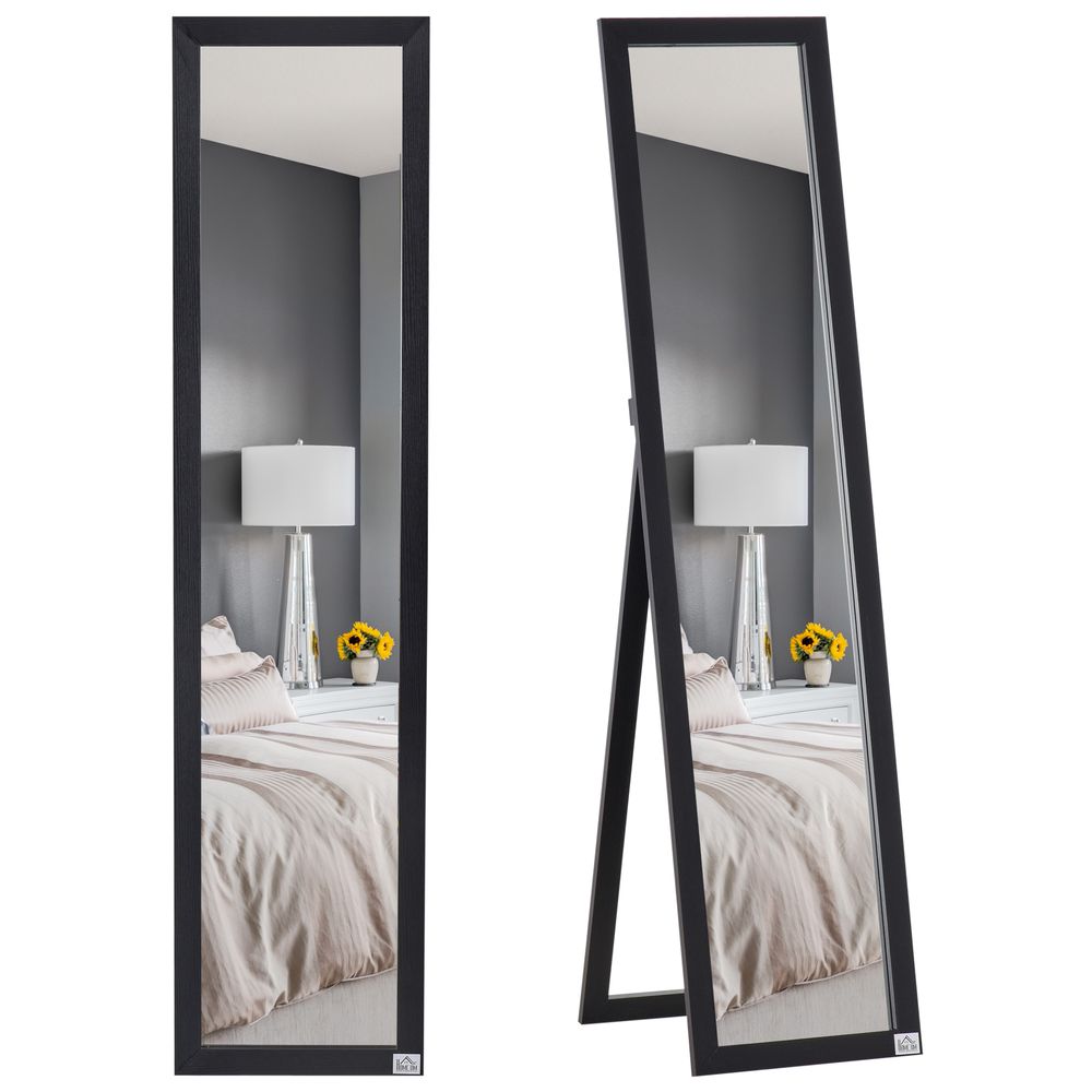 Ultimate Reflections: HOMCOM Full Length Mirror, Stand or Mount, Black