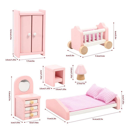 SOKA Bedroom Dollhouse Furniture Set - 6 Pieces