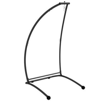 Outsunny Hammock Chair Stand - Strong Metal Frame, Perfect for Any Space! (Black)