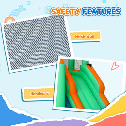 AIYAPLAY Inflatable Bouncy Castle with 680W Blower for Kids, 416x370x195 cm