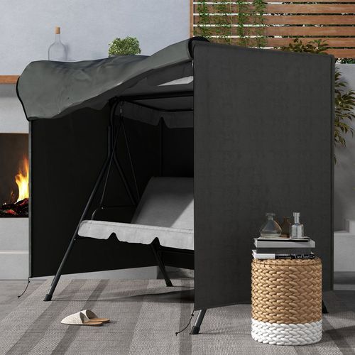 Outsunny Garden Furniture Protector Patio Swing Chair Cover Large Outdoor Grey
