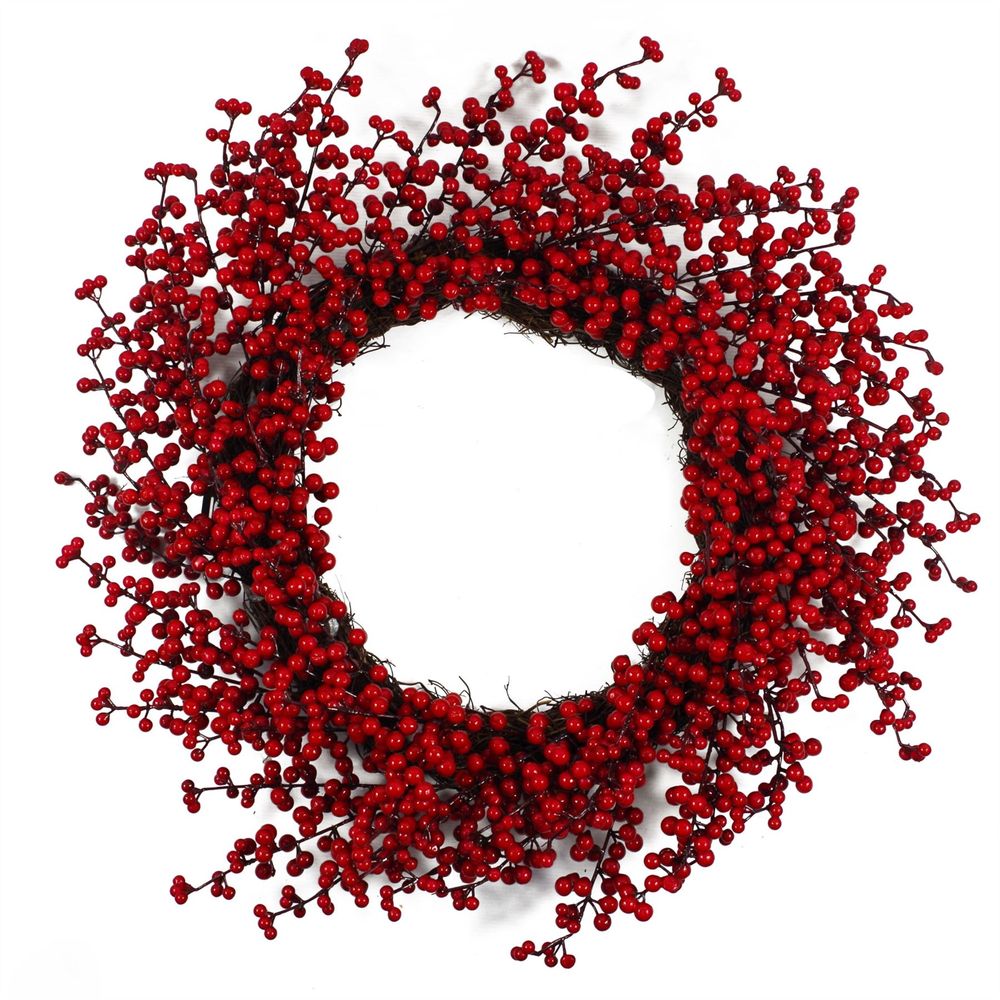 60cm (24 inches) Extra Large Luxury Christmas Red Berry Wreath