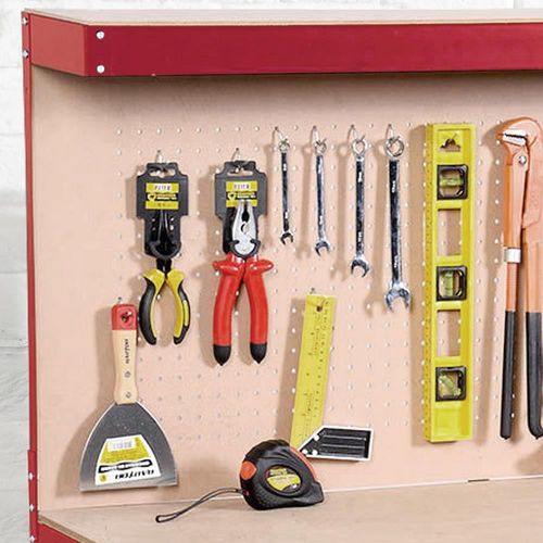 Workbench Heavy-Duty Steel Pegboard Drawer - Red DPD