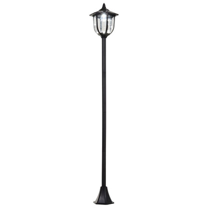 1.77m Tall Solar LED Lamp Post | Outdoor Garden Lighting | Black | Energy-Saving