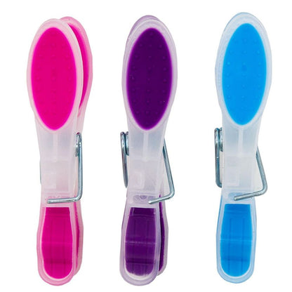 Premium Cloth Pegs - Soft Grip, High-Quality Plastic, 12 Pcs