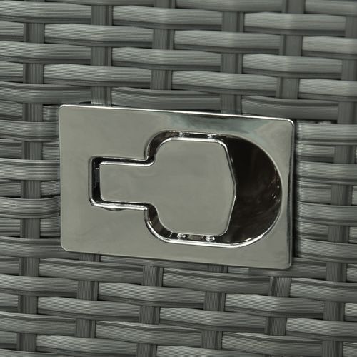 Outsunny 6pc Padded Outdoor Rattan Wicker 3-Seat Sofa Recliner Footstool Table