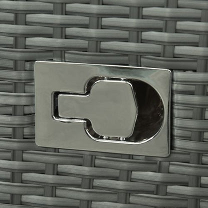 Outsunny 6pc Padded Outdoor Rattan Wicker 3-Seat Sofa Recliner Footstool Table