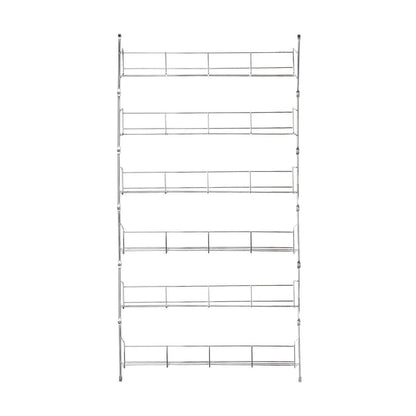 6 Tier Spice Herb Jar Rack Holder Kitchen Door Cupboard Wall Storage