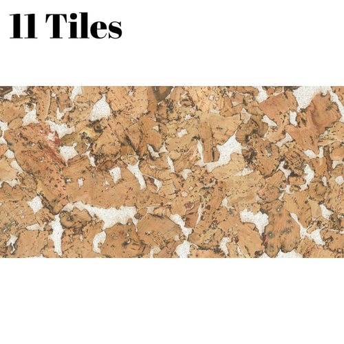 Decorative Cork Wall Tiles - Beige - 1 Pack - 1.98m2 (21.31sqft)