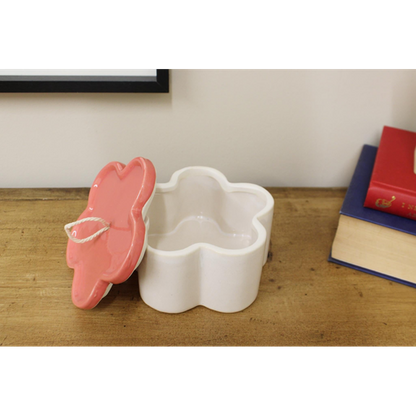 Orange Flower Shape Trinket Box