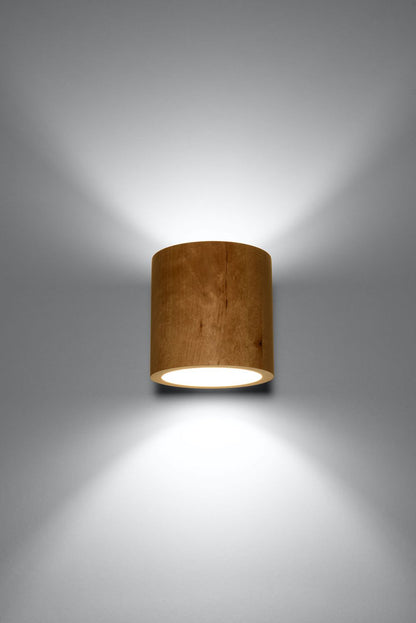 Orbis Wood Natural 1 Light Classic Wall Light