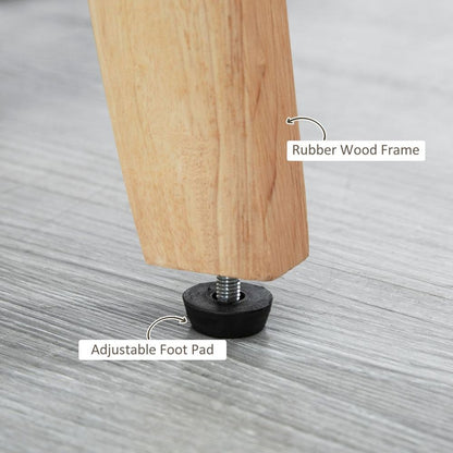 HOMCOM Modern Accent Chairs Upholstered Linen-Feel Living Room Chair Beige