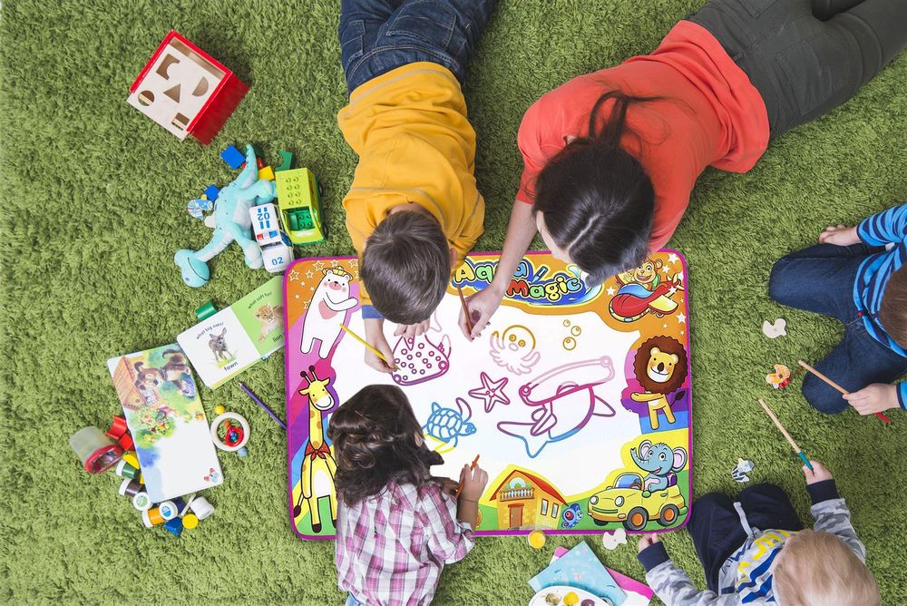 Large SOKA Doodle Mat with Accessories - No-Toxic, Eco-Friendly, Educational Toy - Perfect Gift for Kids!