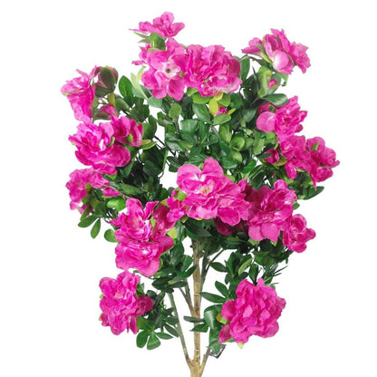 High-Quality 100cm Artificial Azalea Pink Flowers Potted Plant
