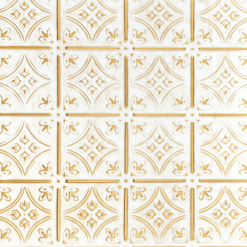 White 13 (Gold): Decorative Ceiling & Wall Panels - 2m2 (21.52 sqft) - 8 Panels