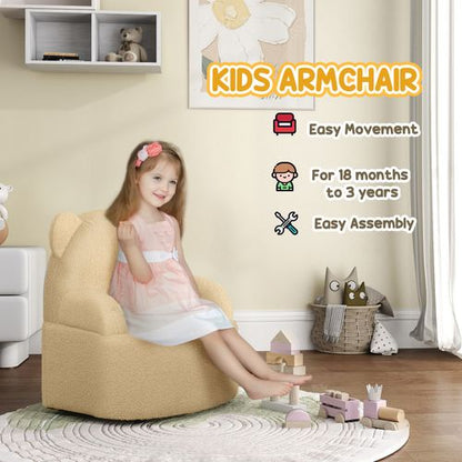 AIYAPLAY Kids Armchair, Bear Shaped Toddler Chair for Bedroom