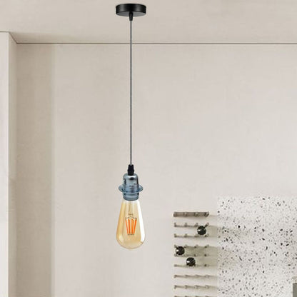 Vintage Industrial Chrome Pendant Light Fitting, lampshade Holder Fitting  Set with 2m Cable.