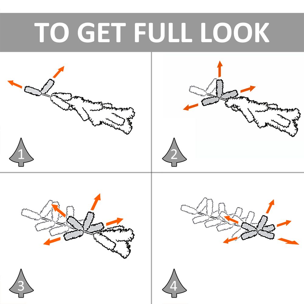 1.8m 6ft Artificial Pine Pencil Slim Tall Christmas Tree with 390 Branch Tips