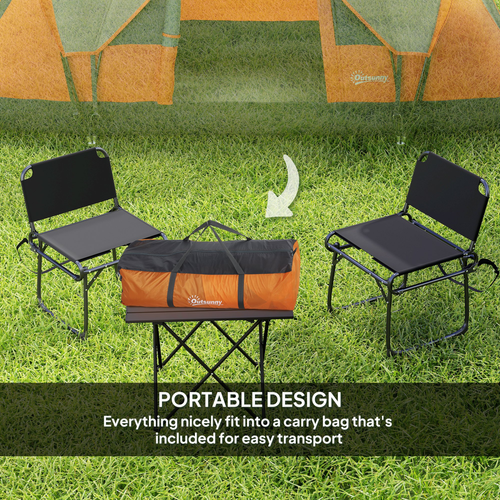 Outsunny 5-6 Man Camping Tent with Bag, Fibreglass and Steel Frame