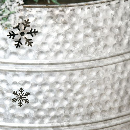Homcom 66cm Christmas Tree Collar with Hollow Snowflake Patterns Silver