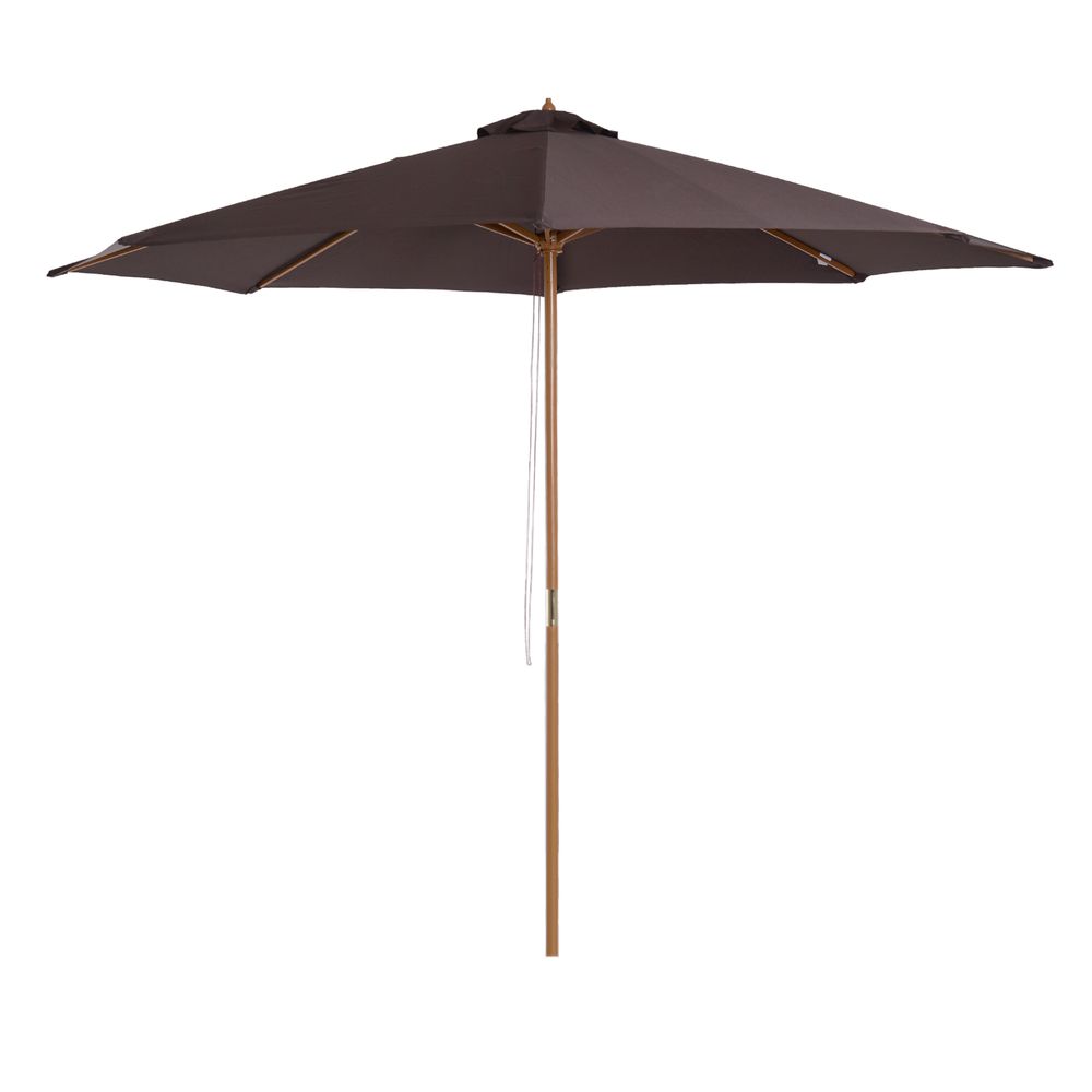 Premium 3m Bamboo Wooden Patio Umbrella - Outdoor Sunshade Canopy - Professional Quality