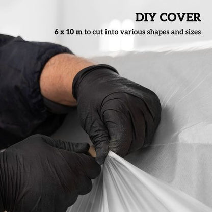 Outsunny 6 X 10m UV Resistant Waterproof Plastic Polytunnel Cover, Clear