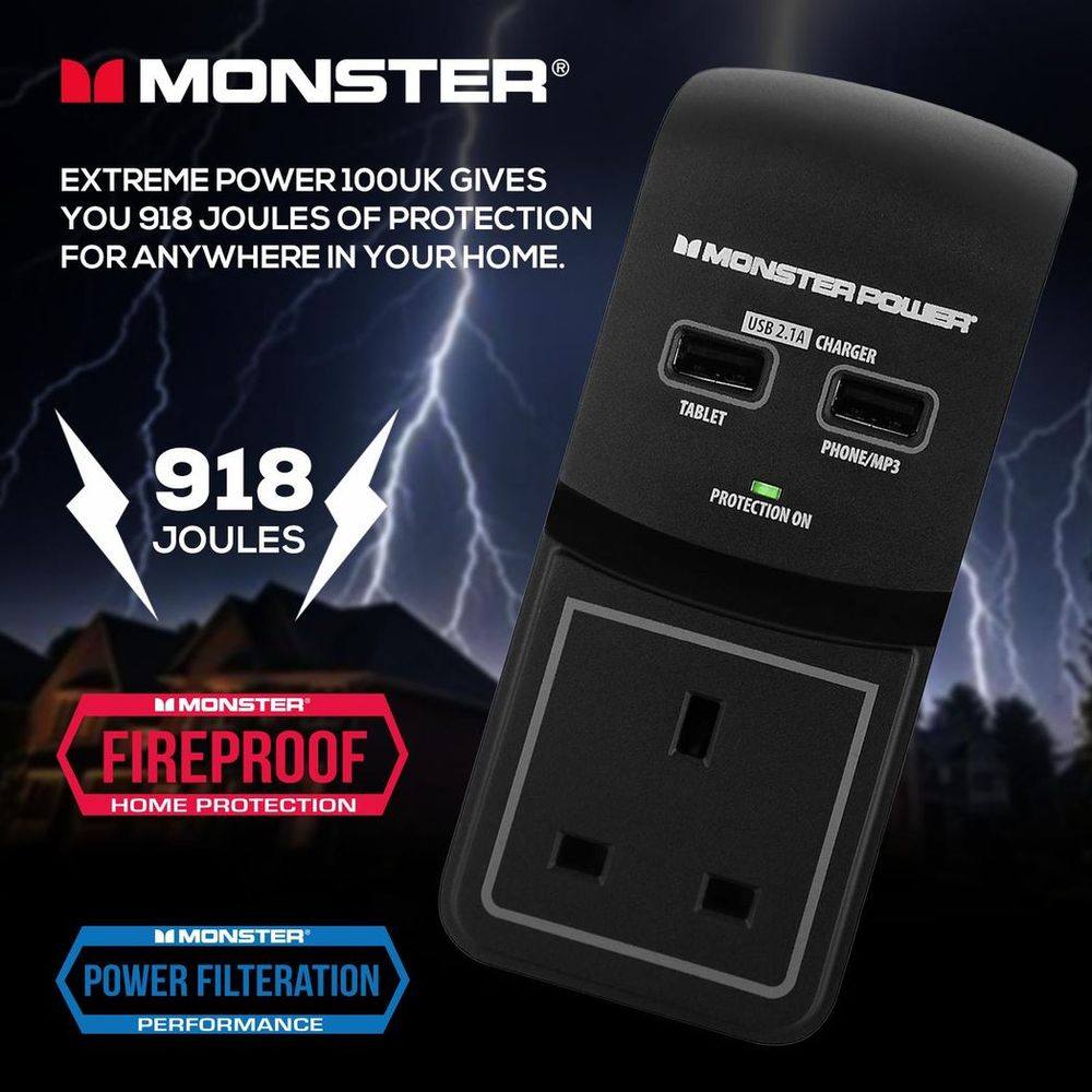 Power Core 100 1 Port USB Surge Protected Socket