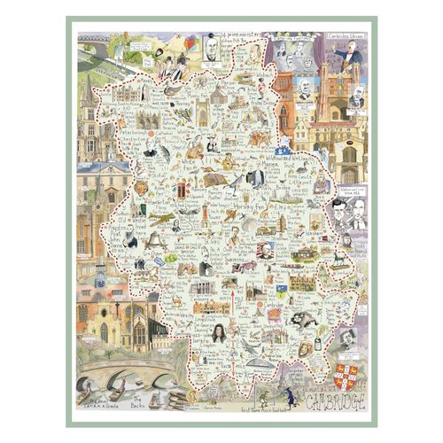 Tim Bulmer Map of Cambridge 1000 Piece Jigsaw Puzzle