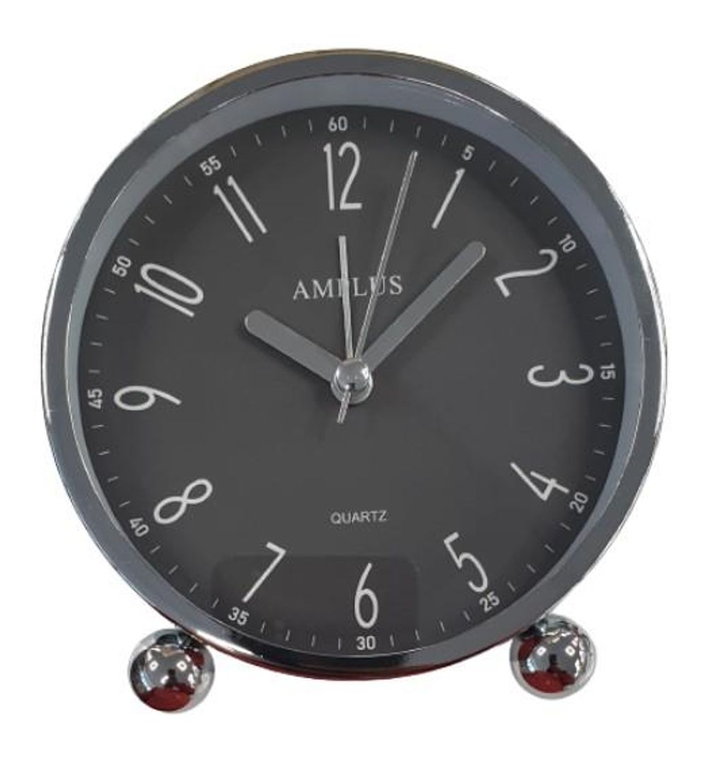 Premium Amplus Grey Alarm Clock - High-Quality, Accurate Timekeeping and Sleek Design