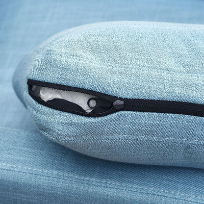 HOMCOM Modern Armchair Upholstered Accent Chair for Bedroom Home Office  Blue