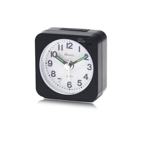 Ravel Quartz Mini Alarm Clock Black RC051.3
