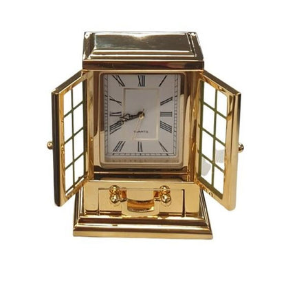 Ultimate Elegance: Gold Plated Solid Brass Miniature Clock - CLEARANCE! 🔥