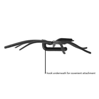 PACK OF 2 Pack of 24 Spooky Black Plastic Spiders 5cm Halloween Party Novelty Decorations
