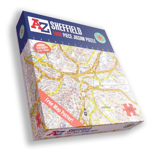 A to Z Map of Sheffield 1000 Piece Jigsaw Puzzle