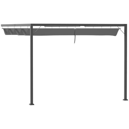 Pergola Retractable Canopy | Metal Frame | Grey 294L x 294W x 226H cm