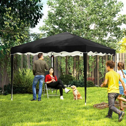 Outsunny 3x3(m) Pop Up Gazebo Marquee Tent for Garden w/ Carry Bag Black