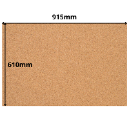 Cork Sheet - 915x610mm - 8mm - Décor and DIY - Pack of 1