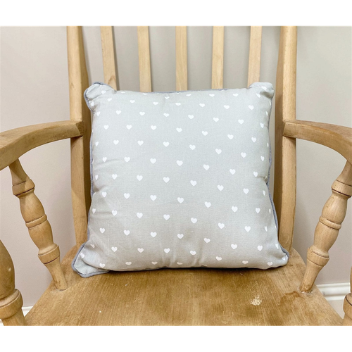 Scatter Cushion With A Grey Heart Print Design 37cm
