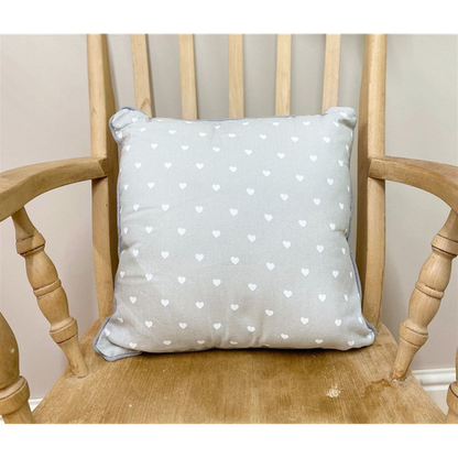 Scatter Cushion With A Grey Heart Print Design 37cm