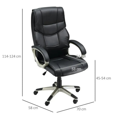 Executive Computer Office Desk Chair PU Leather Swivel Chairs High Back