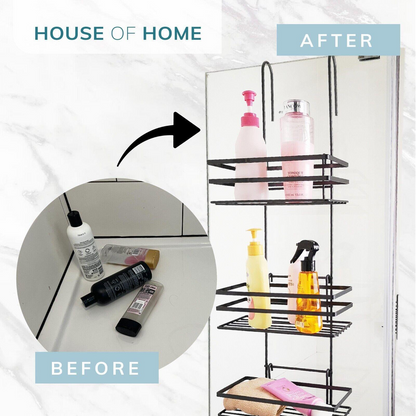 Premium 3-Tier Hanging Shower Caddy in Black - Rust-Proof, Waterproof, Easy to Fit - 2 Year Guarantee